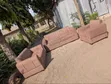 Seti ya Sofa Iliyotumika - Velvet - Kijivu - Seating 6 - 5