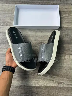 Loro Piana Leather Slides - Brand New