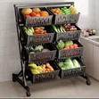 Multi-Layer Fruit and Vegetable Storage Cart (Double 4 Layers) - 3