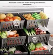 Multi-Layer Fruit and Vegetable Storage Cart (Double 4 Layers) - 4