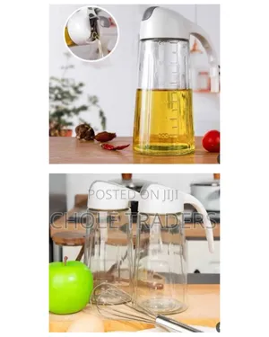 Glass Oil and Vinegar Dispenser Bottle with Auto Open/Close