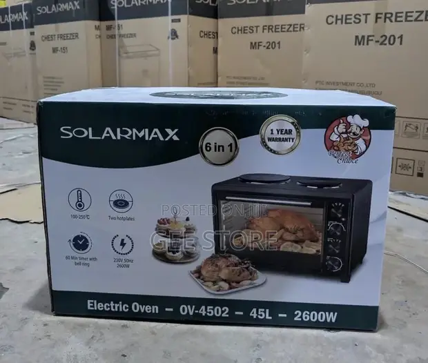 Solarmax Oven ya Umeme 6-in-1 (OV-4502) - 45L - 1