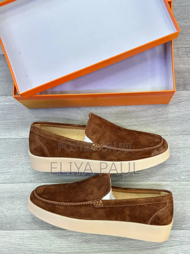 Brand New Hermes Suede Loafers - 1