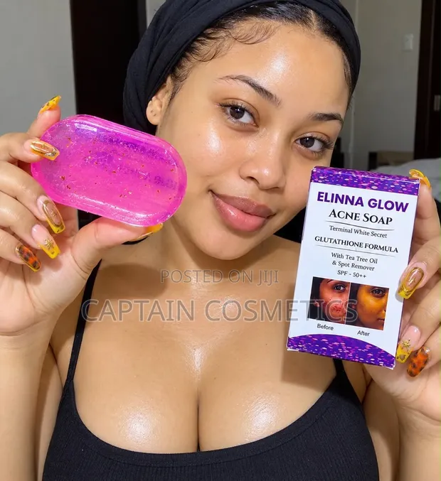 Elinna Glow Sabuni ya Chunusi - Glutathione & Mti wa Chai - 1