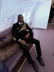 Suti ya Ricardo Turkey Nyeusi yenye Kichapisho cha Chui - 5