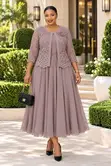 Gauni Zuri la Lace na Jacket - 1