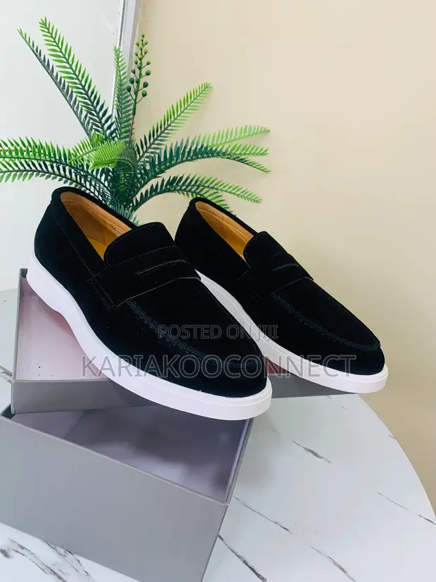 Santoni Suede Penny Loafers - 1