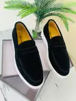 Santoni Suede Penny Loafers - 3