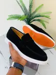 Santoni Suede Penny Loafers - 5