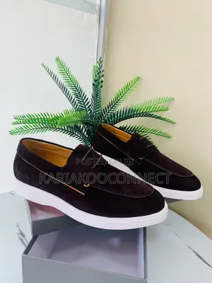 Santoni Suede Lace-Up Loafers - Kahawia