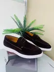 Santoni Suede Lace-Up Loafers - Kahawia - 1