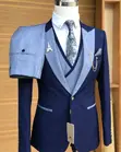 St Vincent Navy Two-Tone 3pc Suit - 1