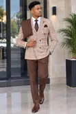 Double-Breasted Check Blazer Suit - From Turkey - 2
