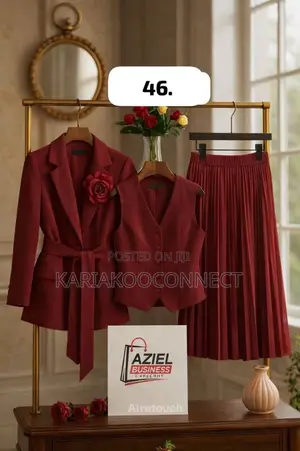 Women's 3pc Blazer, Vest & Skirt Set
