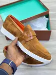 Santoni Loafers Ngozi ya Tan - 3