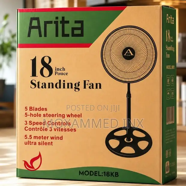 Arita Fan Black 18KB - 1 Year Warranty, Free Delivery - 1