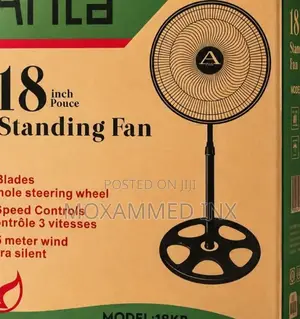 Arita Fan Nyeusi 18KB - Mwaka 1 wa Dhamana, Usafiri Bure