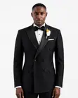 Suti ya Tuxedo Nyeusi ya Klasiki ya Marco Lorenzo - 1