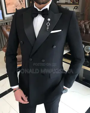 Marco Lorenzo Black Classic Tuxedo Suit