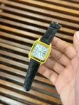 Saumu ya Cartier Santos yenye Mkanda wa Ngozi - 1