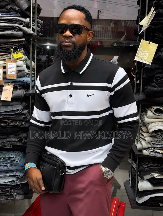 Men's Long Sleeve Polo Sweater - 1