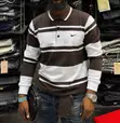 Men's Long Sleeve Polo Sweater - 5