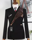 Suti ya Kisasa ya Mario Casas Double-Breasted Slim Fit - 1