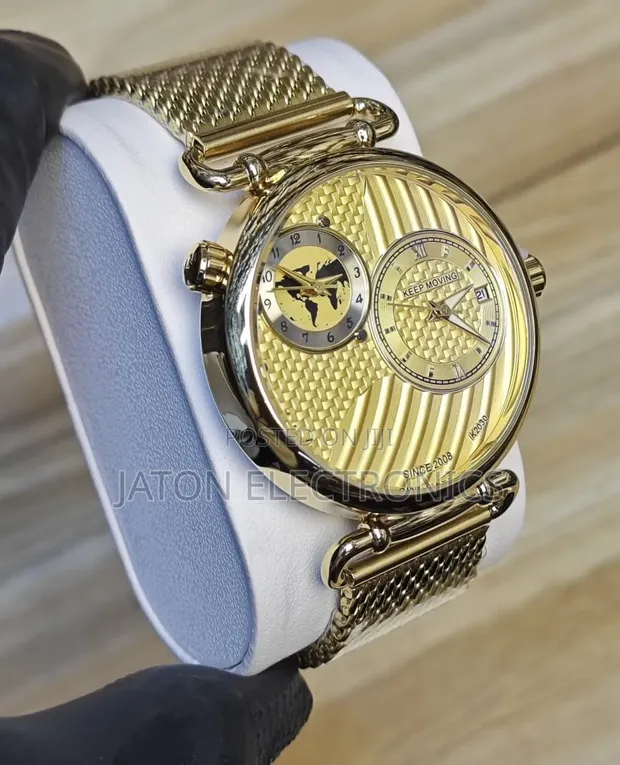 Keep Moving Men's Quartz Watch - Dual Dial World Time - 1