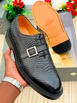 Viatu vya Ngozi vya Wanaume vya Monk Strap