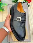 Viatu vya Ngozi vya Wanaume vya Monk Strap - 2