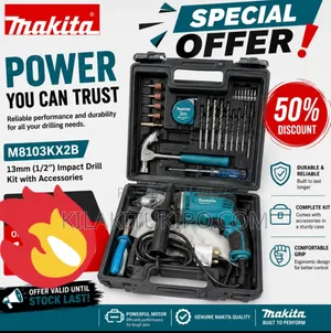 Makita Hammer Drill 13mm, 430W, Variable Speed