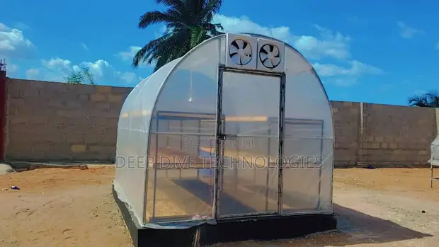 100kg Solar Greenhouse Dryer with Fans - 1