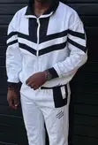 Tracksuit Set Cha Mbuni - Nyeupe/Nyeusi - 1