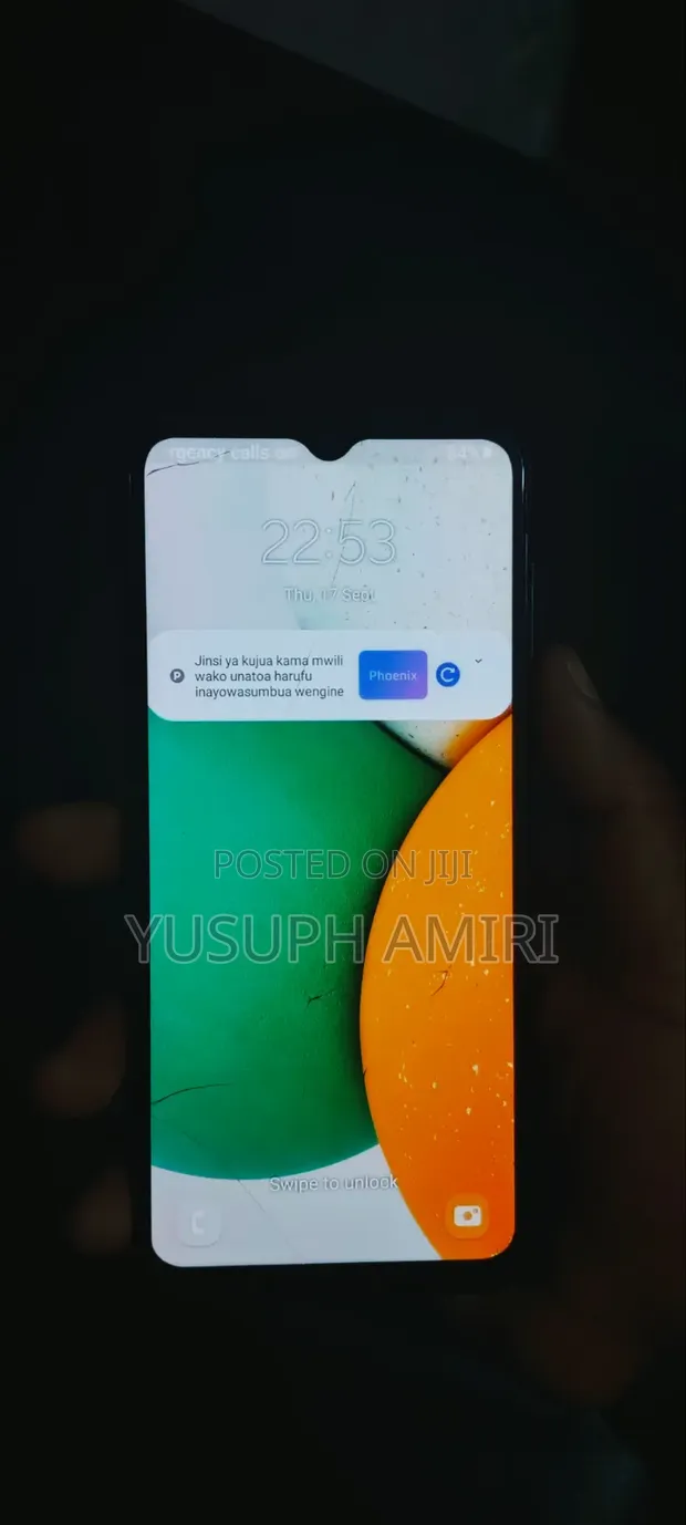 Samsung Galaxy A03 32GB Nyeusi (Iliyo tumika, Mwili umevunjika) - 1