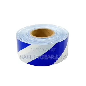 Blue & White Striped Barrier Tape