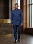 Midnight Constellation Mandarin-Collar Suit - 2