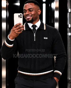 Sweater ya Kawaida ya Cable-Knit yenye Zipu