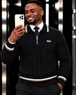 Sweater ya Kawaida ya Cable-Knit yenye Zipu - 2