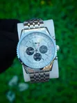 Vanson Jones Silver Chronograph Aviator Wristwatch - 1