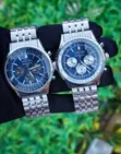 Vanson Jones Silver Chronograph Aviator Wristwatch - 3