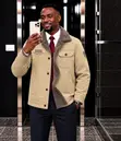 Sherpa-Lined Canvas Jacket - 1