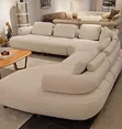 Skyline Furniture Corner Sofa Set - White - 3