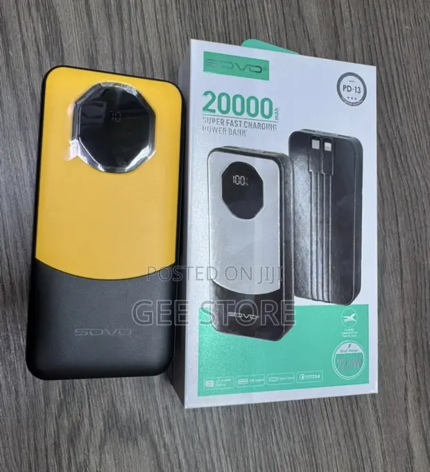 Sovo PD-13 20,000mAh Power Bank Inachaji Haraka Sana - 1