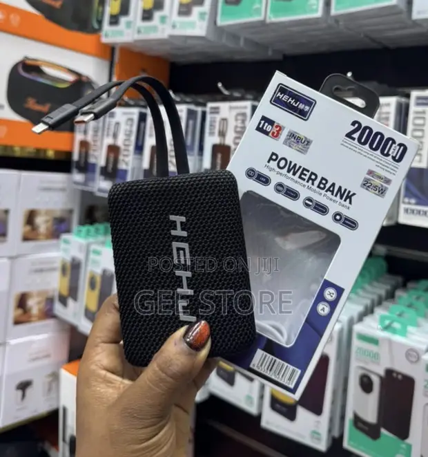 Black Hepu 20,000mAh Mini Power Bank - 1