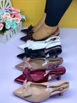 Impo Slingback Mid Heels Zenye Pambo la Chuma - 2