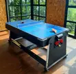 Meza 4-in-1: Pool, Air Hockey, Tenisi na Chakula - 4