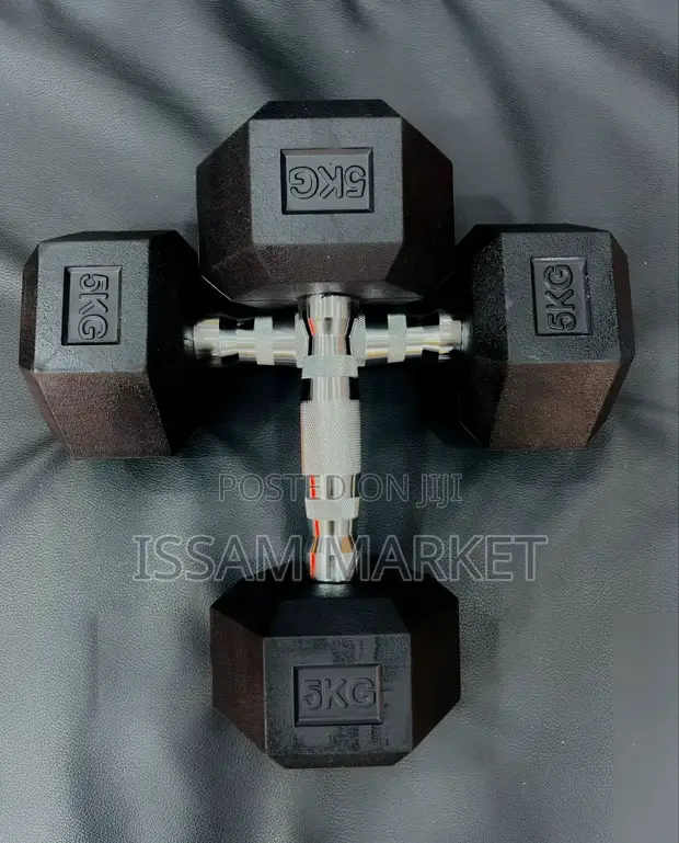 Dumbbell ya Kilo 5 yenye Muundo wa Pembe Sita - 1