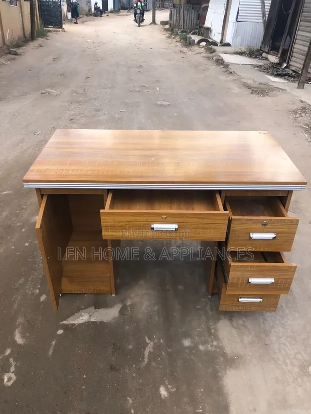 Meza ya Ofisi Wood-Mode - Kahawia - 1