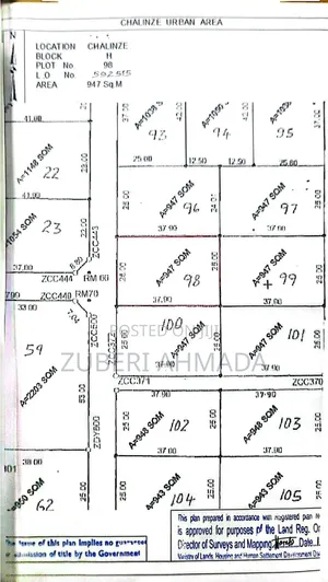 Chalinze Township Land Plot No. 98, 947 SQM, Kibiki Area