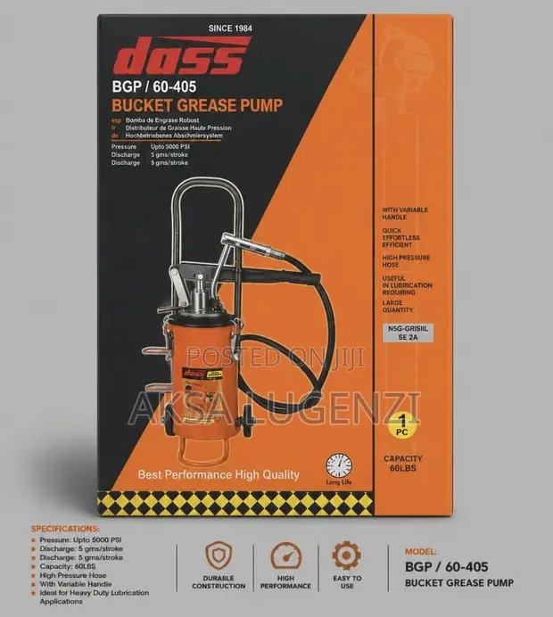 Dass Bucket Grease Pump (5kg, 10kg, 15kg, 20kg) - 1
